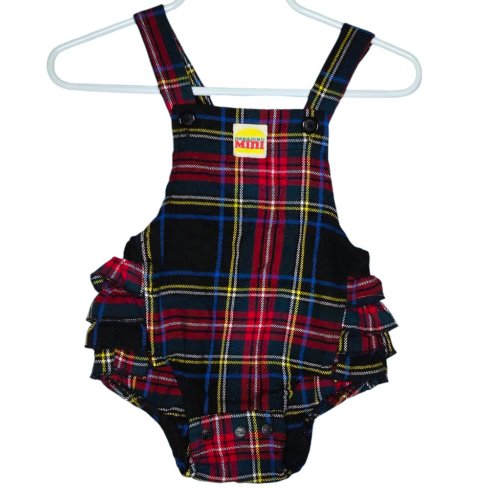Baby Girl Harajuku Mini Romper 9M Red Plaid
